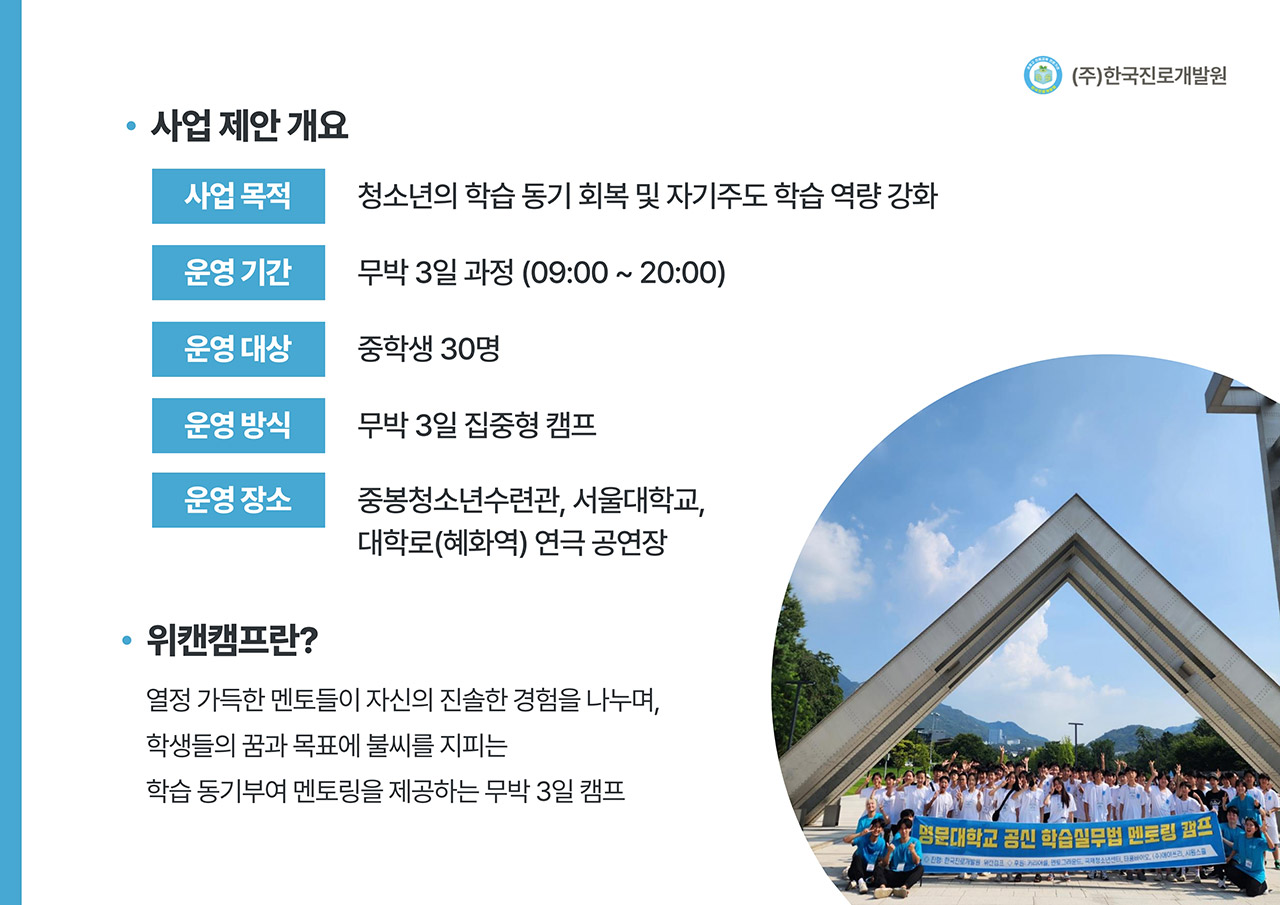 청소년 진로코칭 캠프 제안서 미리보기 2