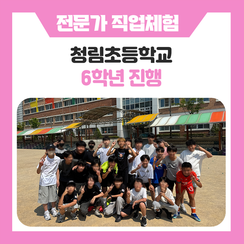 한국진로개발원 화성청림초등학교 6학년 전문가 진로직업체험 운영 후기
